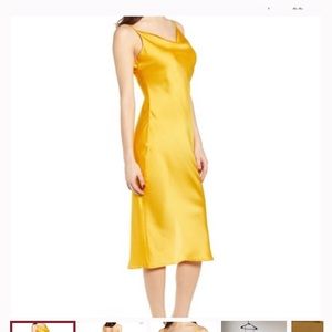 Golden Yellow Satin Dress TopShop size 10
